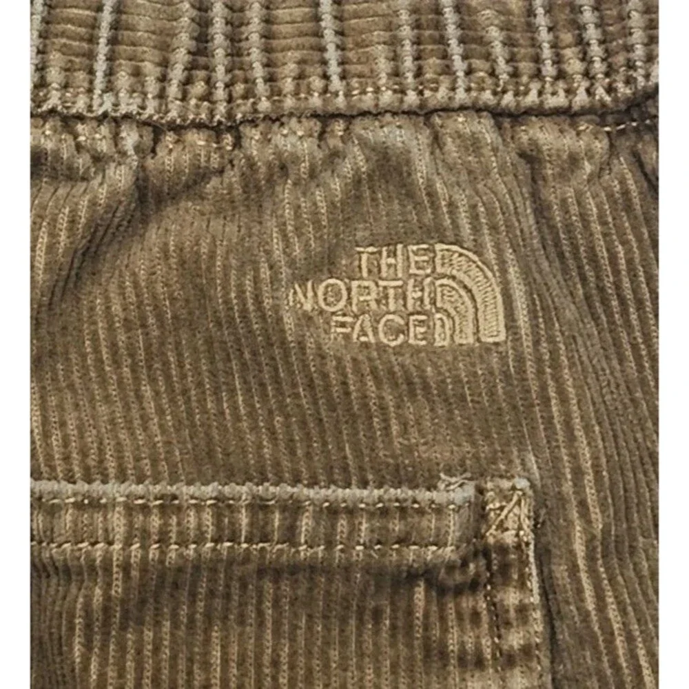 North Face Pants Cord Cordurory Size XL Brown Elastic Waist Pull-On Mens 36 x 29